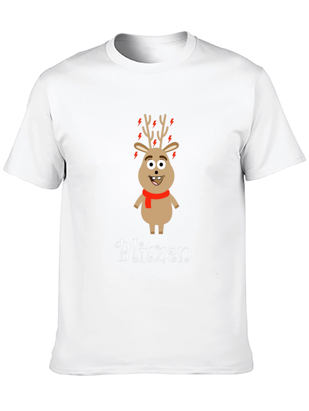 Blitzen Reindeer Graphic T-Shirt