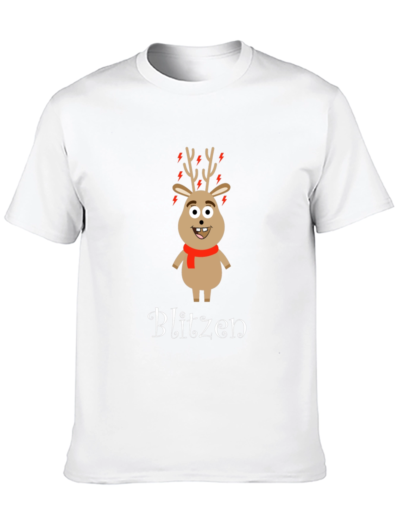 Blitzen Reindeer Graphic T-Shirt