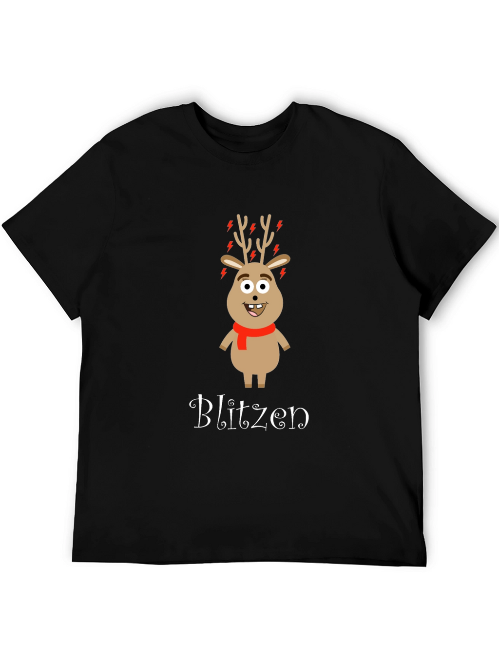 Blitzen Reindeer Graphic T-Shirt