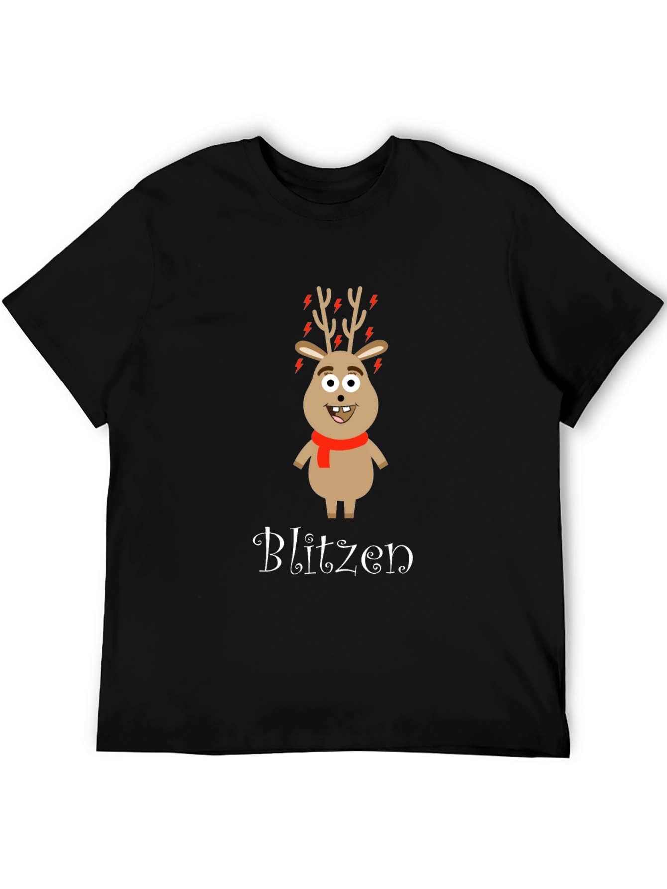 Blitzen Reindeer Graphic T-Shirt
