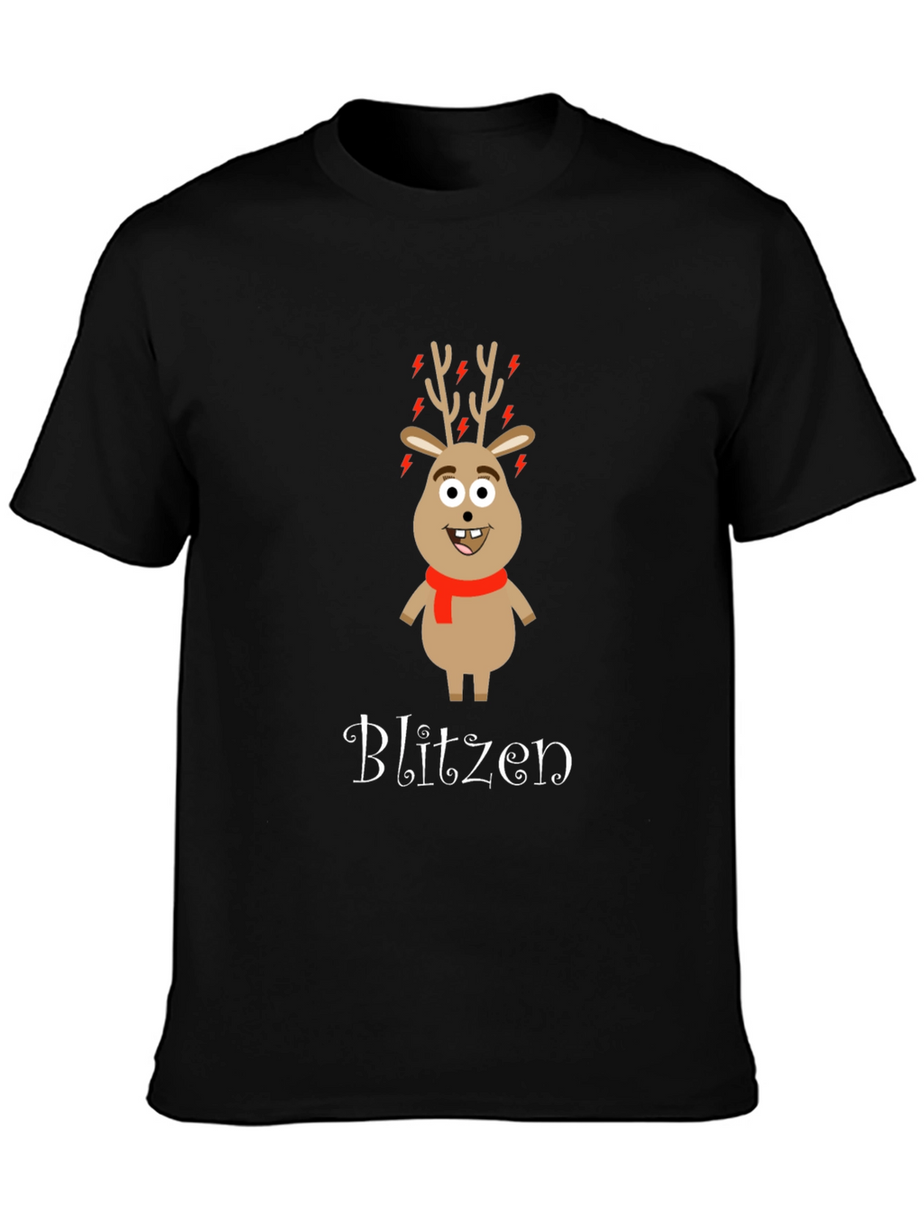 Blitzen Reindeer Graphic T-Shirt