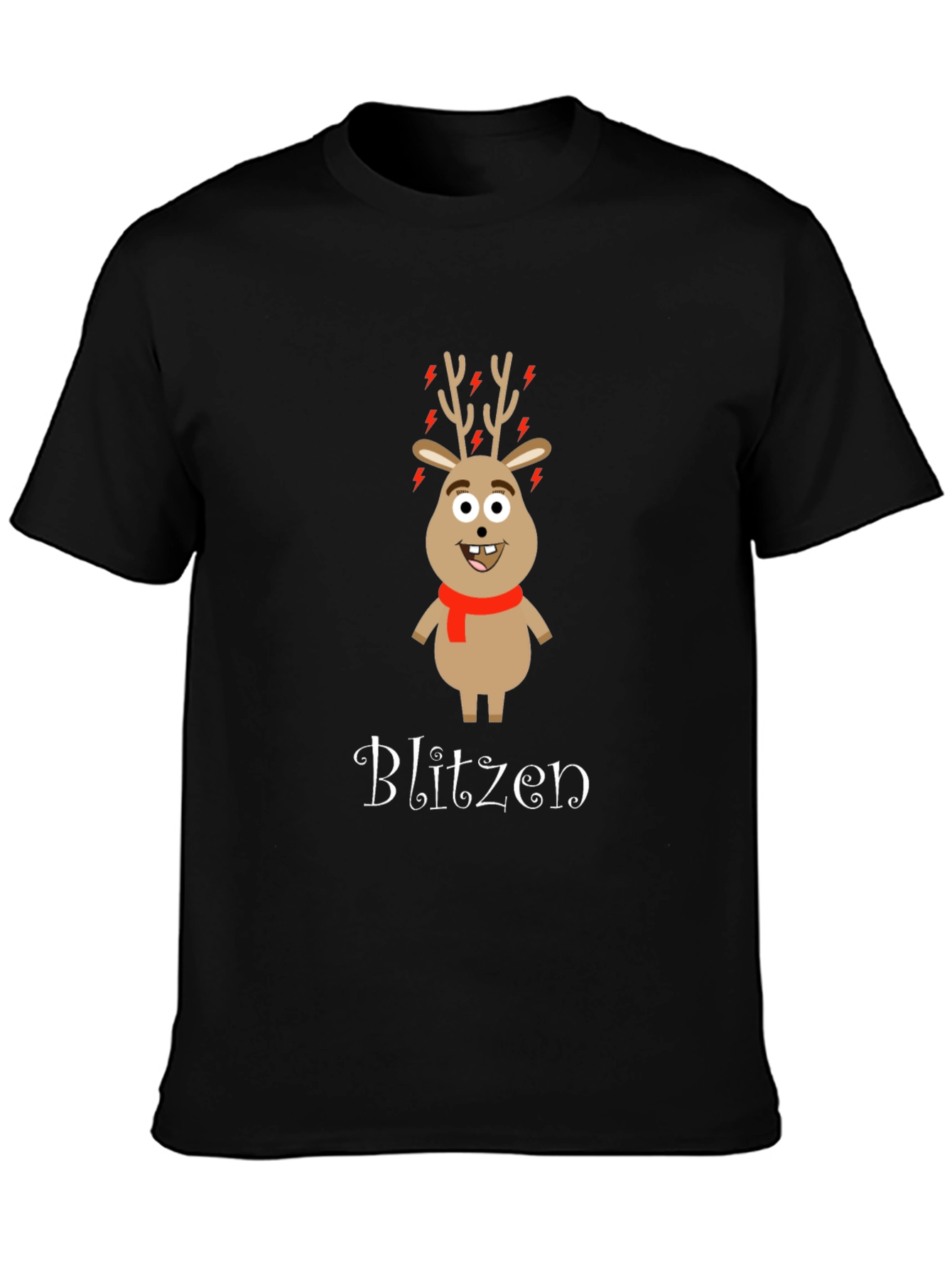 Blitzen Reindeer Graphic T-Shirt