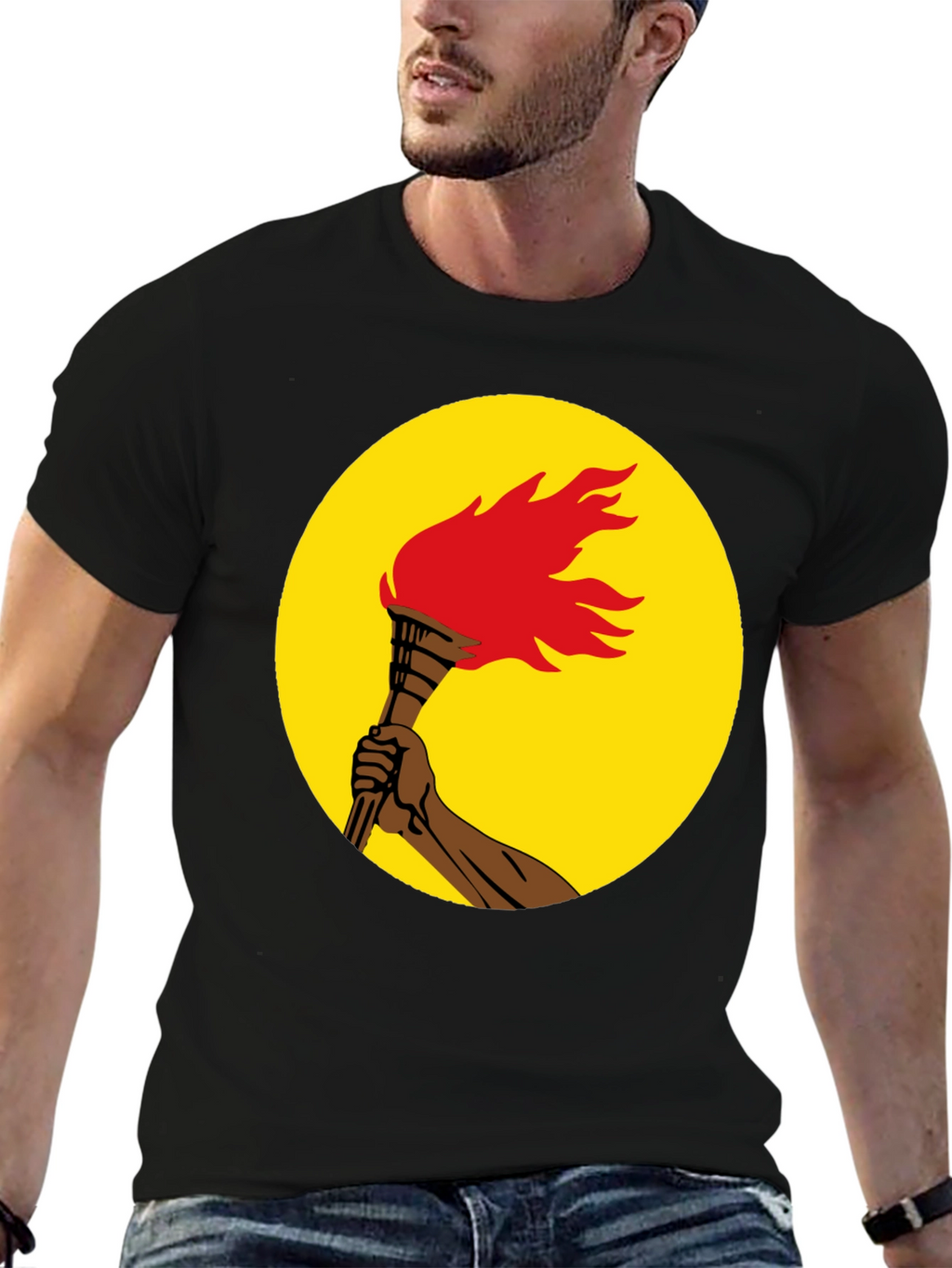Torch Graphic Tee - Black Unisex T-Shirt