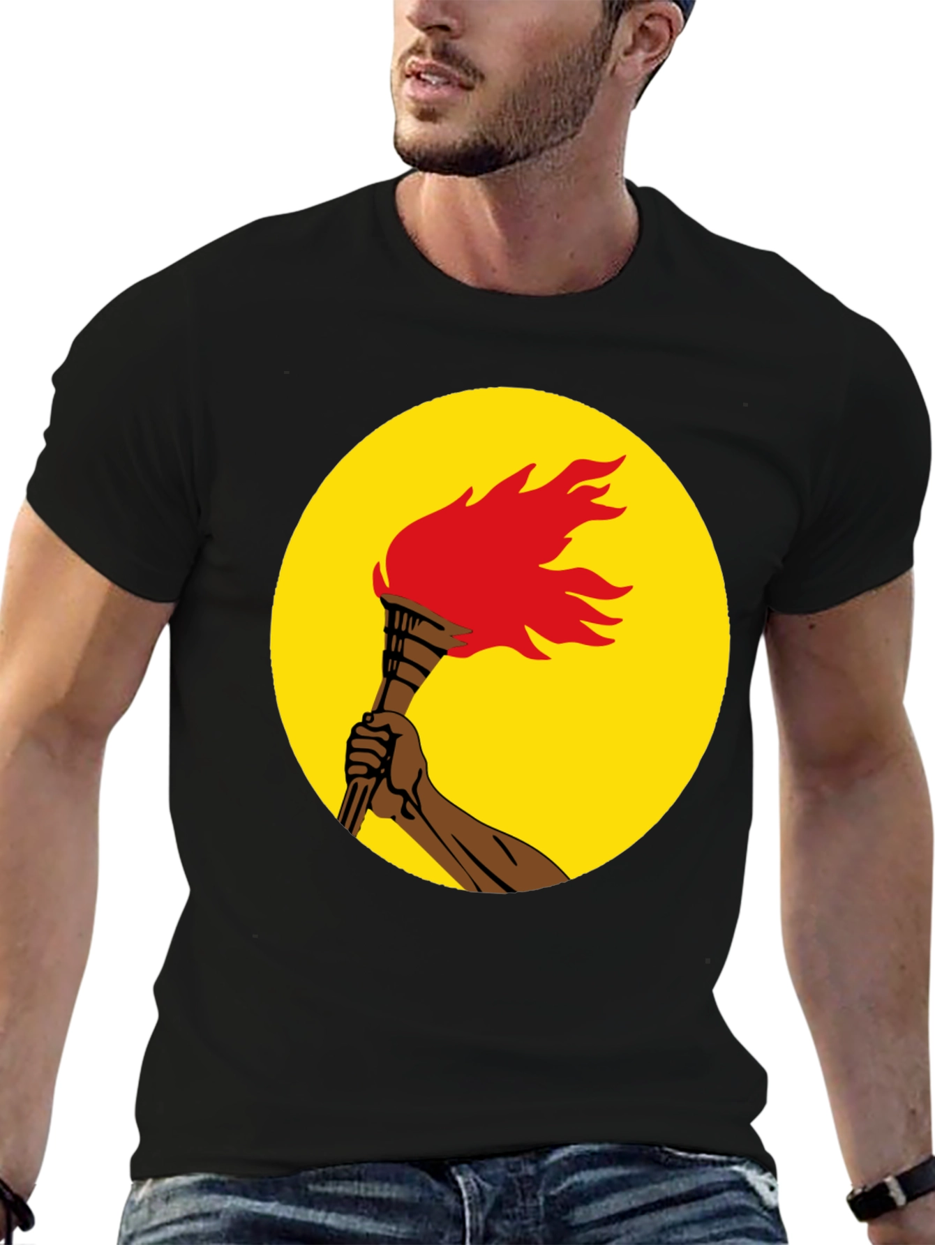 Torch Graphic Tee - Black Unisex T-Shirt