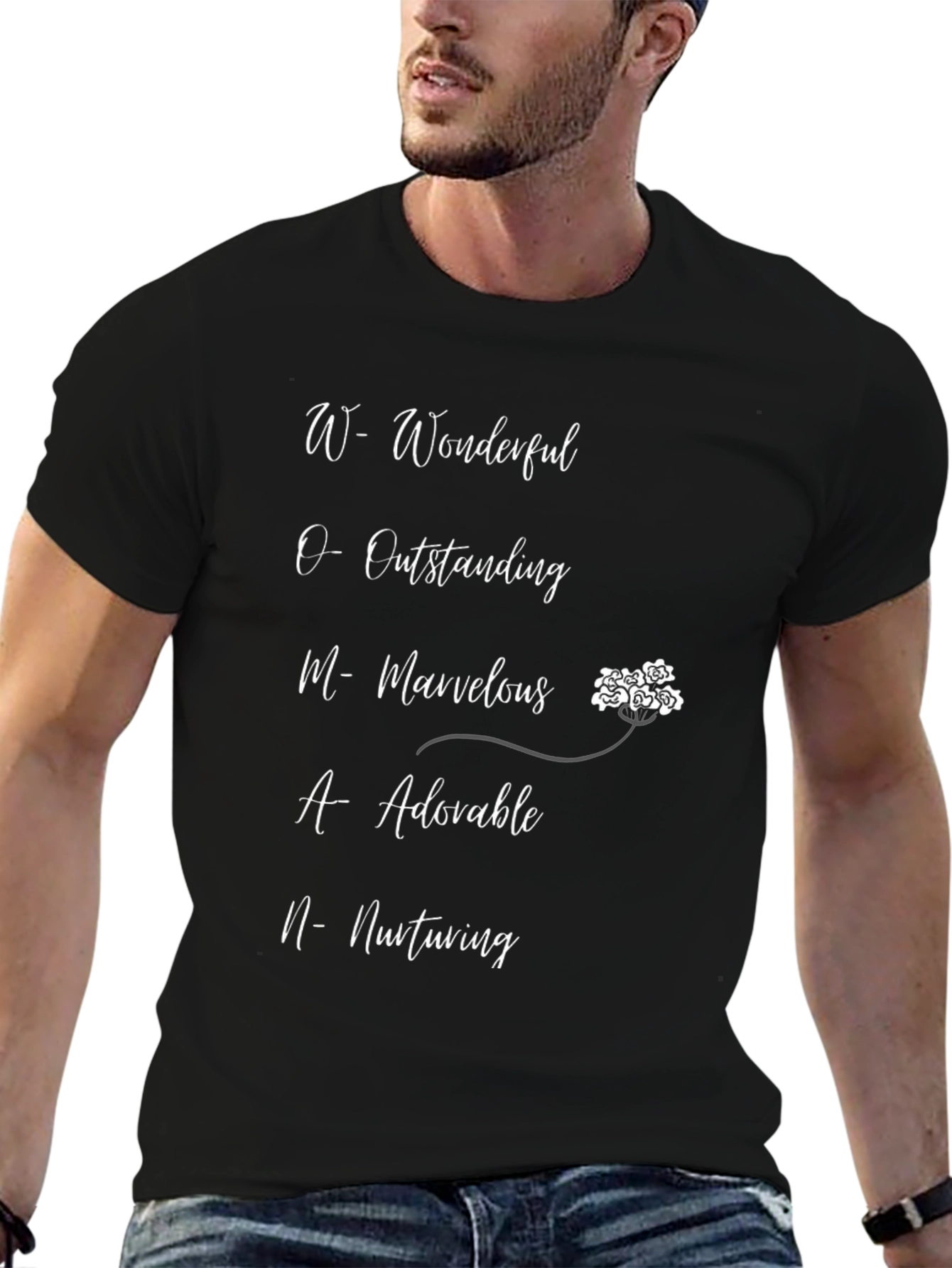 Wonderful Woman Graphic Tee - Black