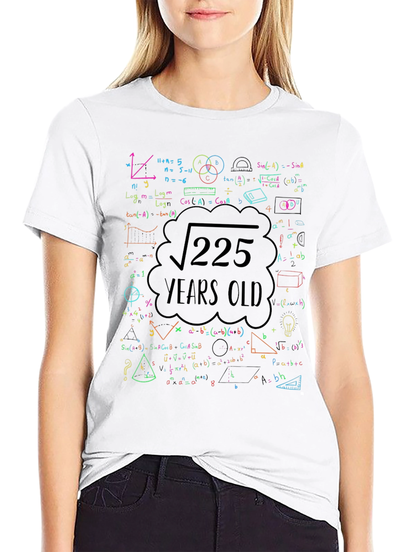 Math Formula Birthday T-Shirt: 225 Years Old