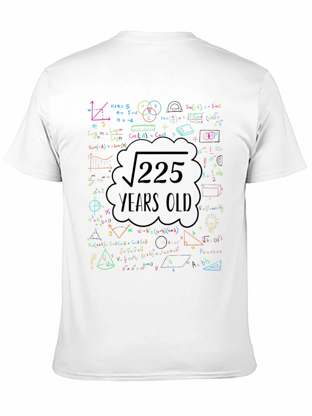 Math Formula Birthday T-Shirt: 225 Years Old