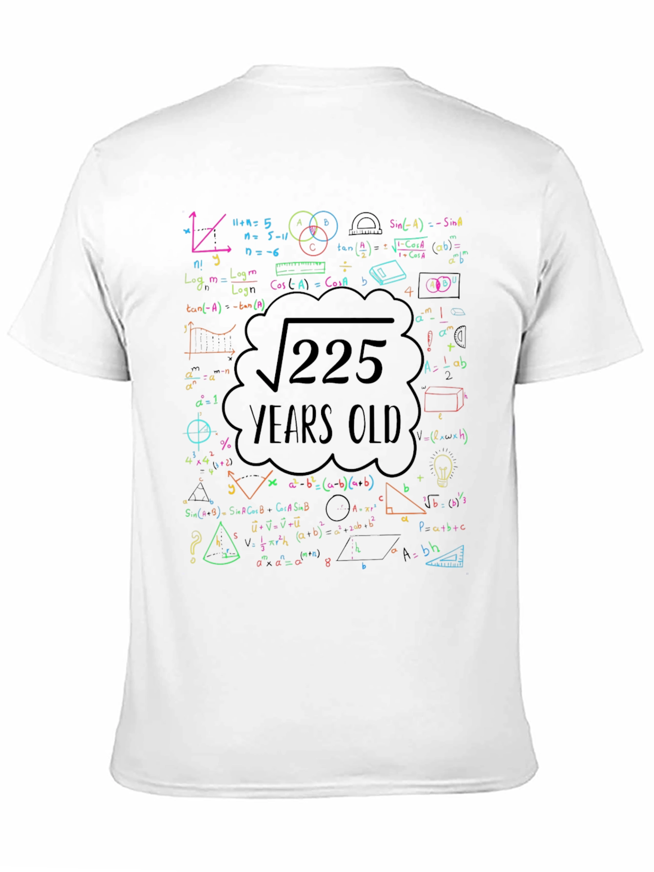 Math Formula Birthday T-Shirt: 225 Years Old