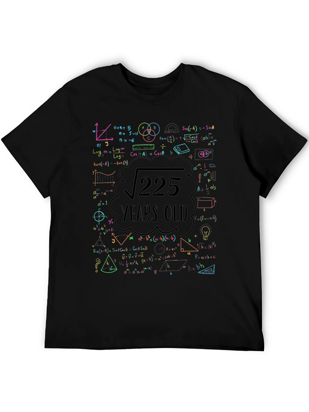 Math Formula Birthday T-Shirt: 225 Years Old