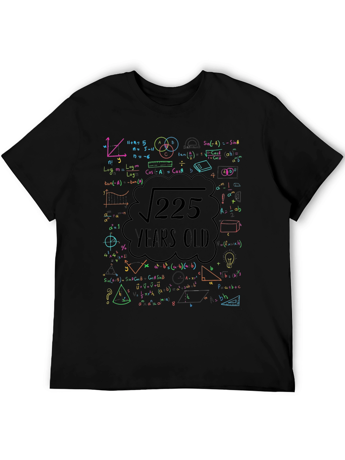 Math Formula Birthday T-Shirt: 225 Years Old
