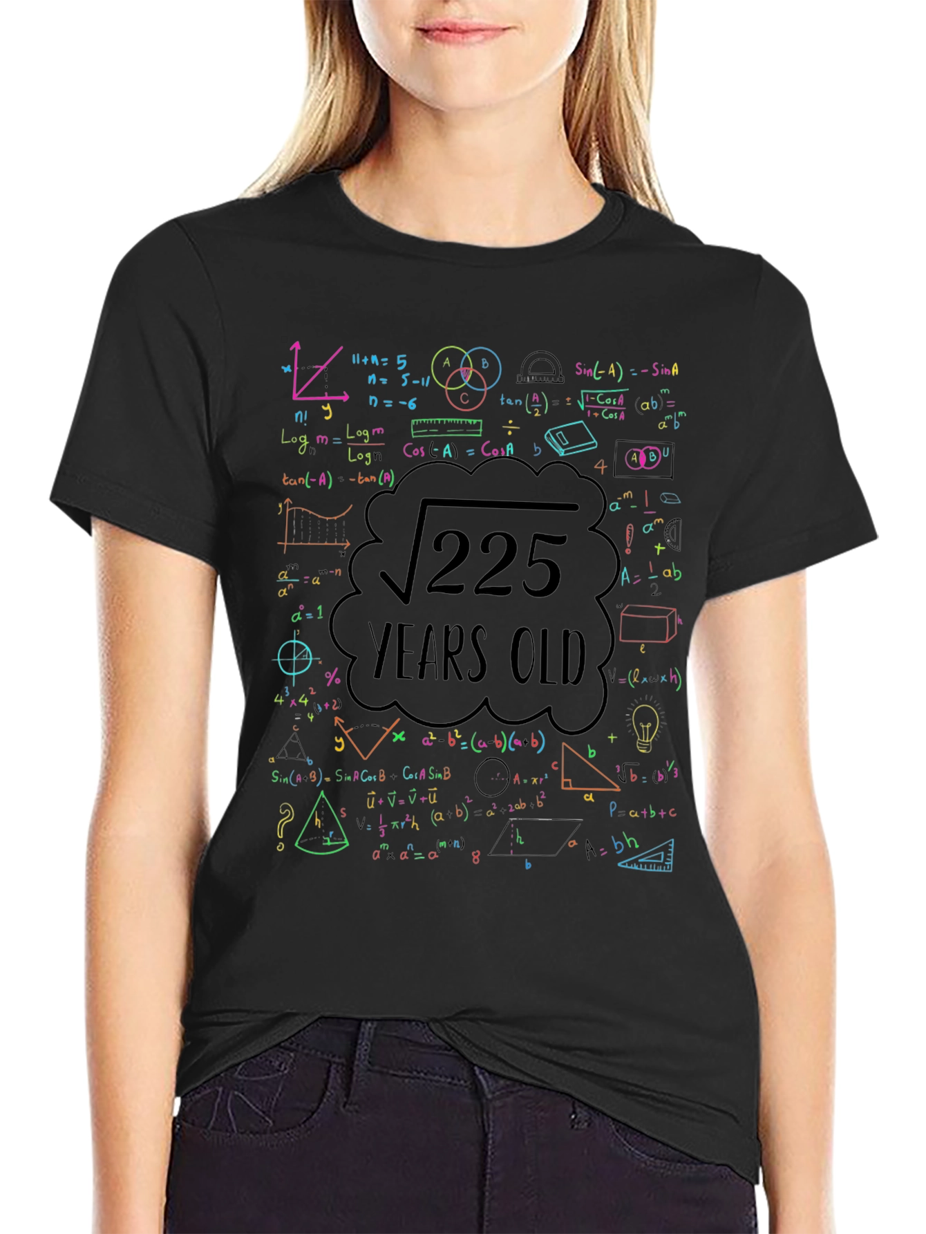 Math Formula Birthday T-Shirt: 225 Years Old