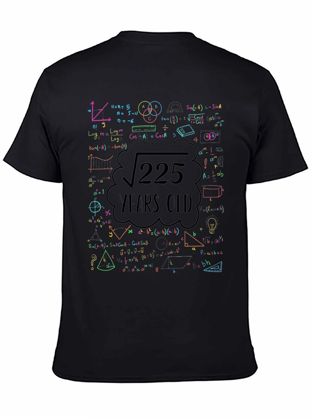 Math Formula Birthday T-Shirt: 225 Years Old