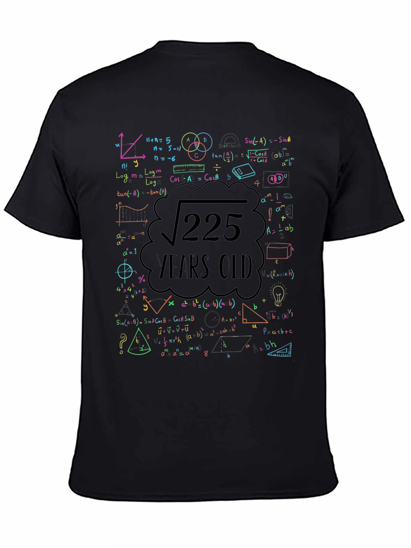 Math Formula Birthday T-Shirt: 225 Years Old