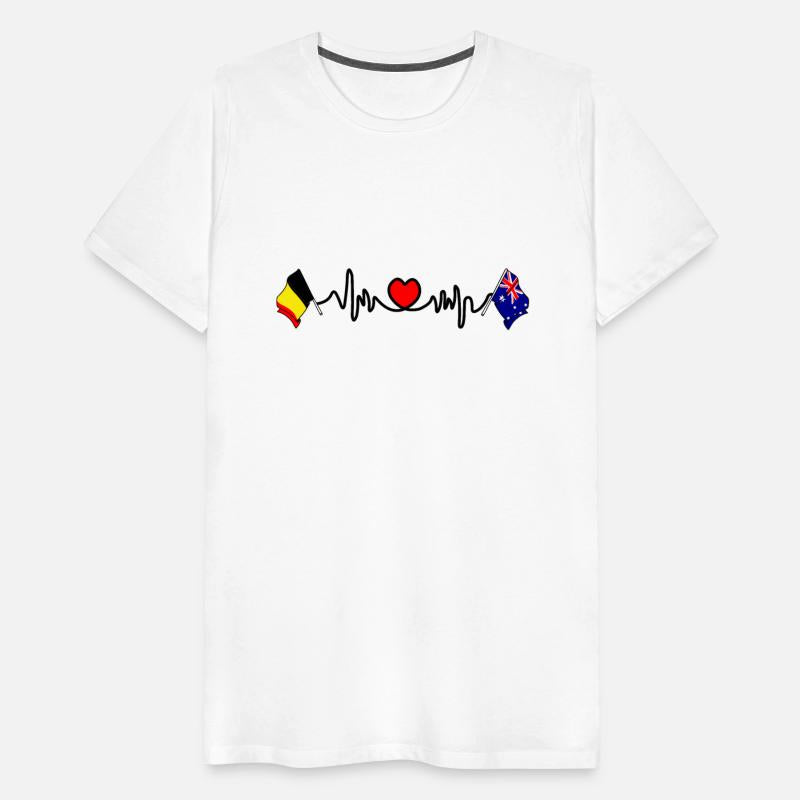 Cardio heart flag Belgium, flag Australia
