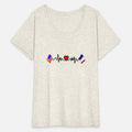 Cardio heart USA and flag France