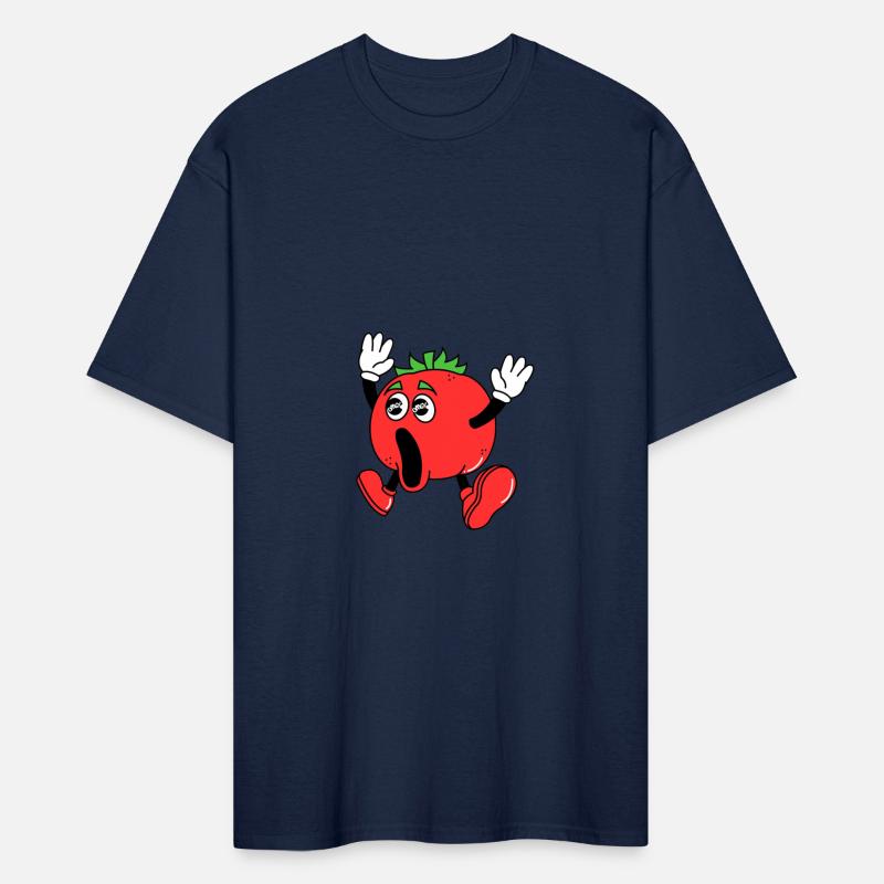 Cartoon La Tomatina Shocked Tomato