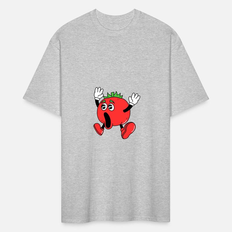 Cartoon La Tomatina Shocked Tomato