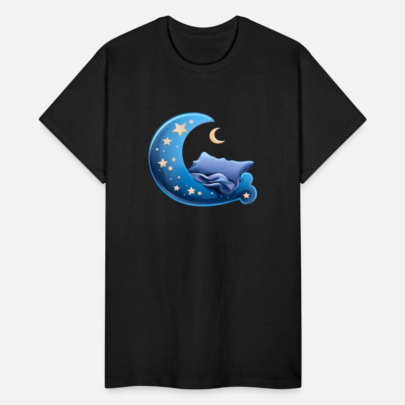 Cartoon Sleep Icon Moon and Bed for Sleep