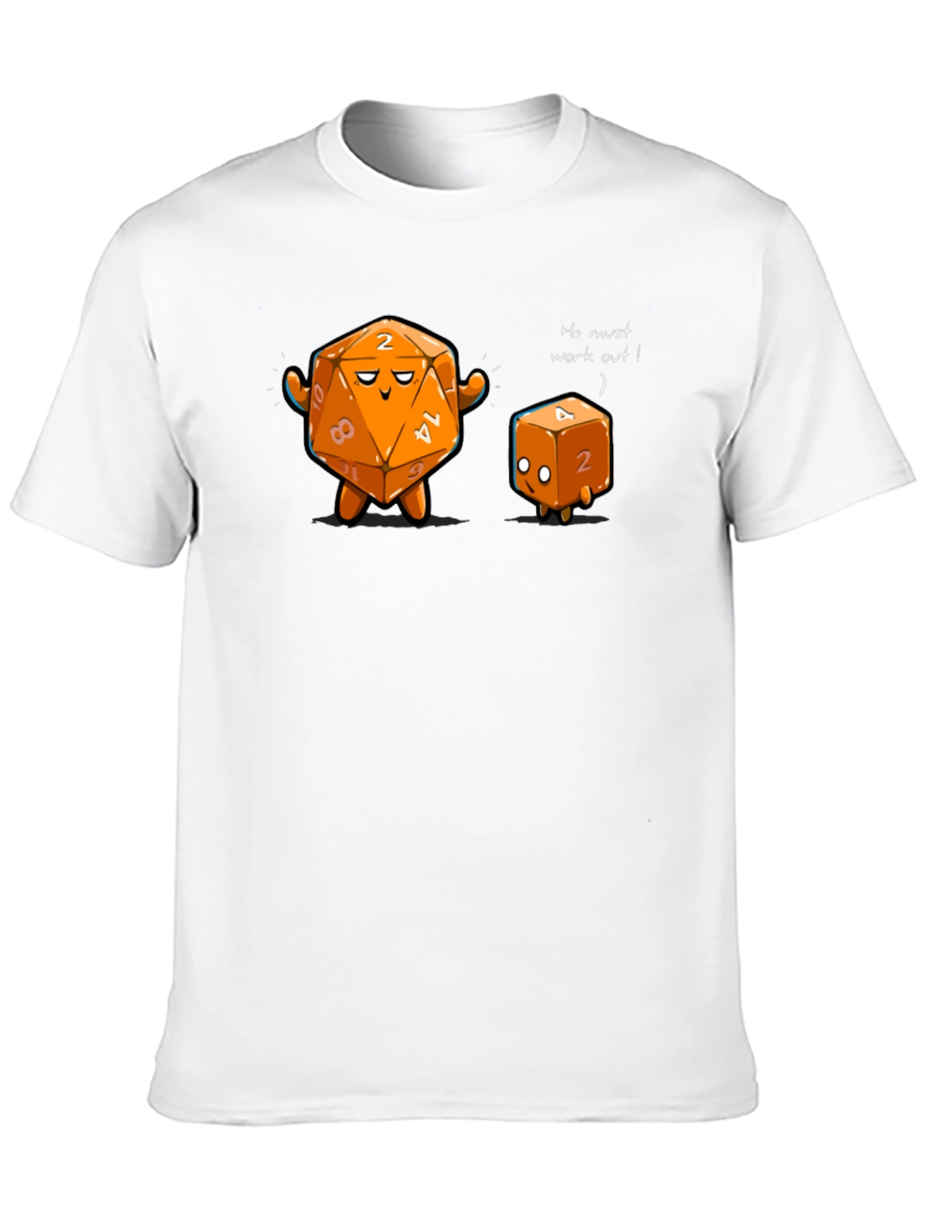 Funny D&D Dice Workout Graphic Tee