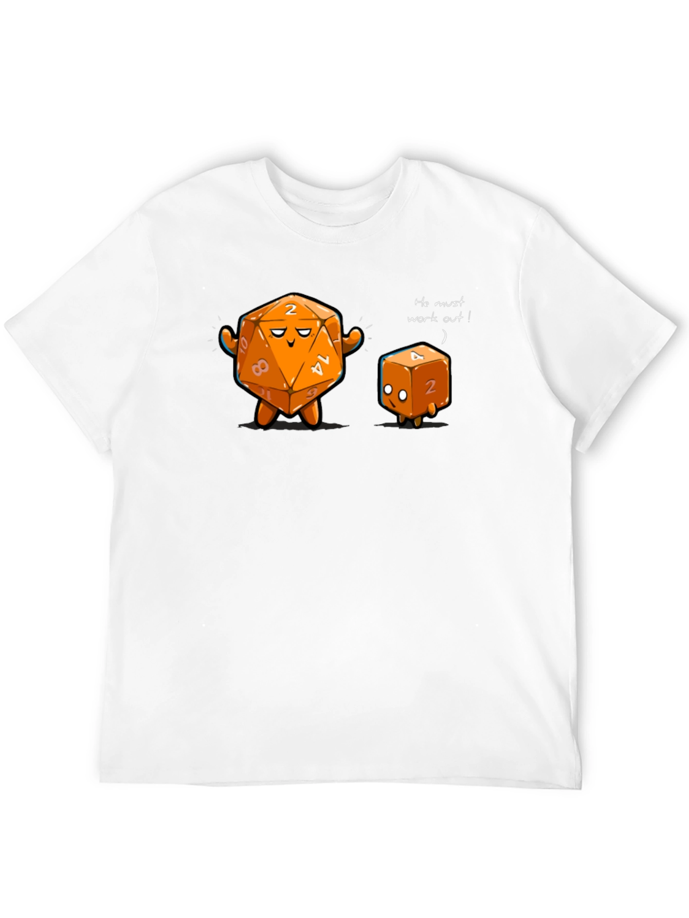 Funny D&D Dice Workout Graphic Tee