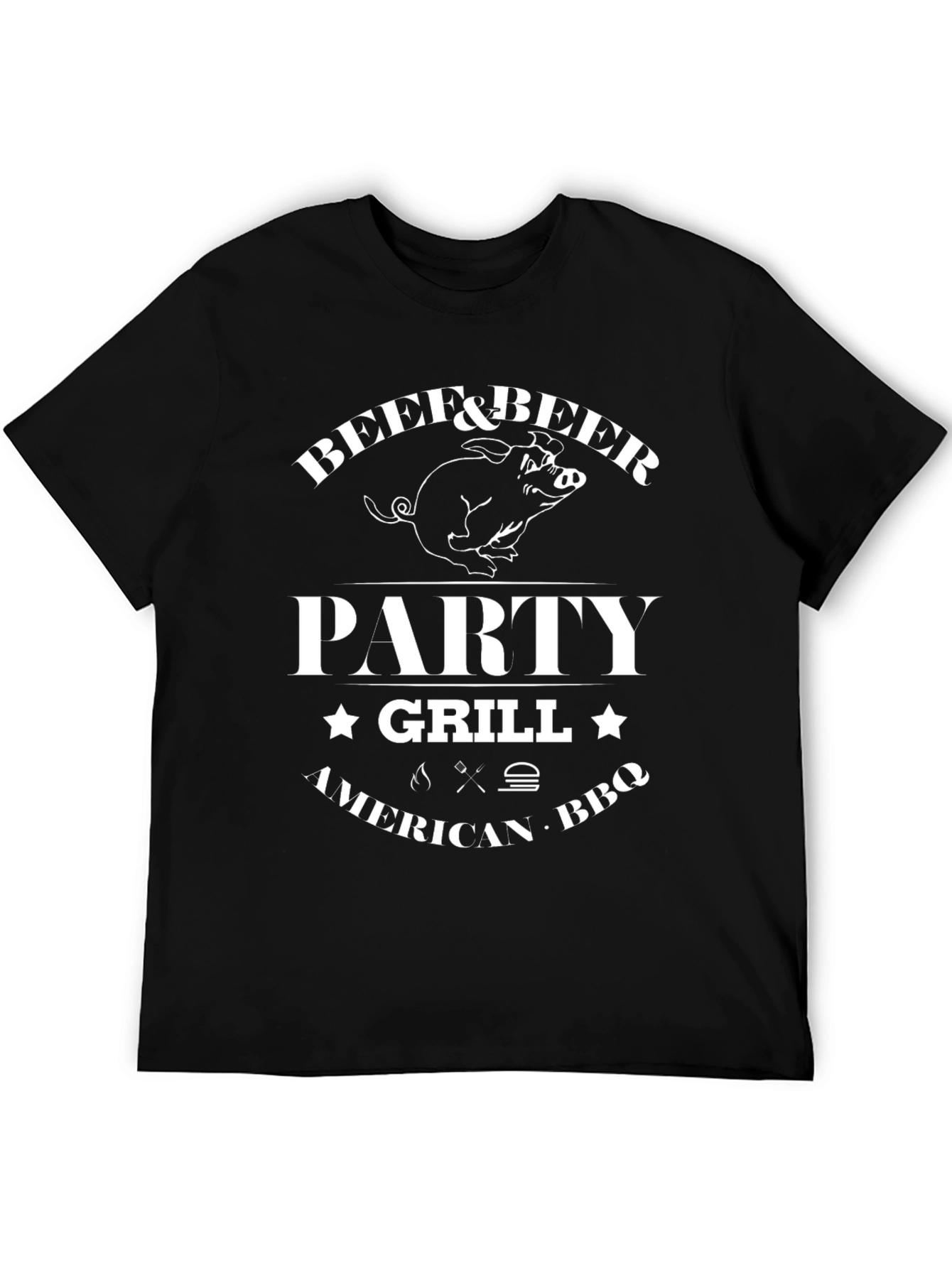 Beef & Beer Party Grill BBQ T-Shirt