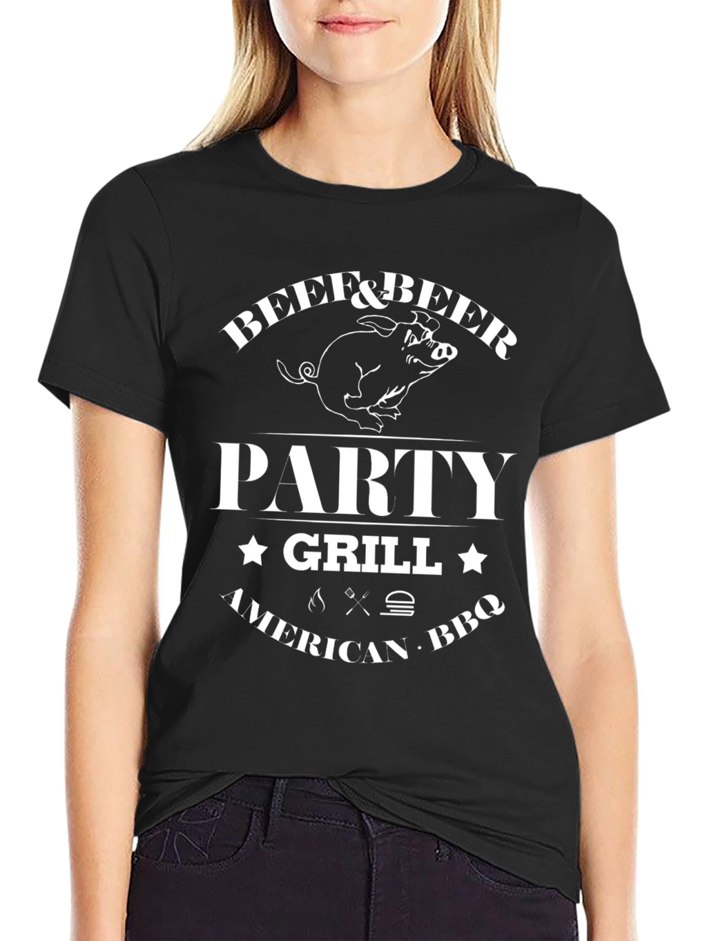 Beef & Beer Party Grill BBQ T-Shirt