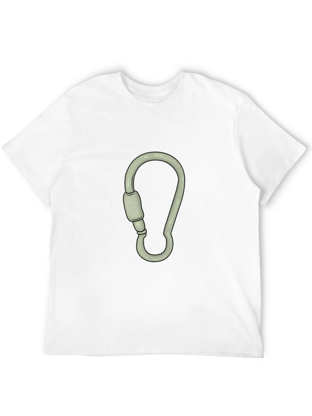 Black T-Shirt with Carabiner Graphic