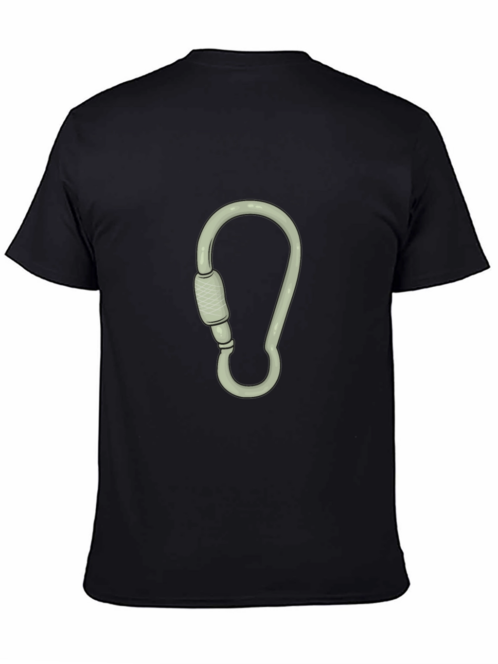Black T-Shirt with Carabiner Graphic