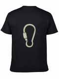 Black T-Shirt with Carabiner Graphic