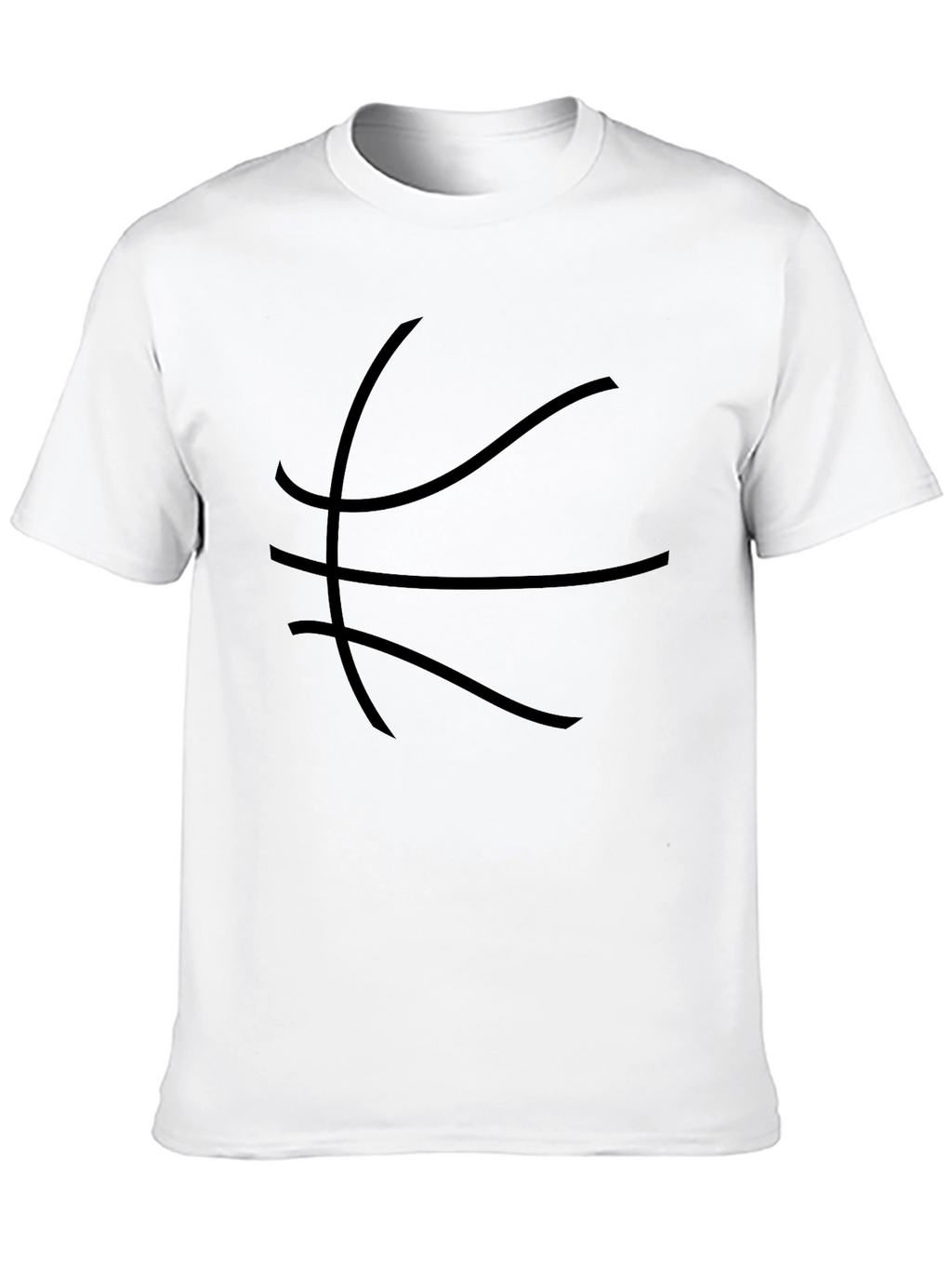 Basketball Graphic Tee - Black Cotton Blend Shirt