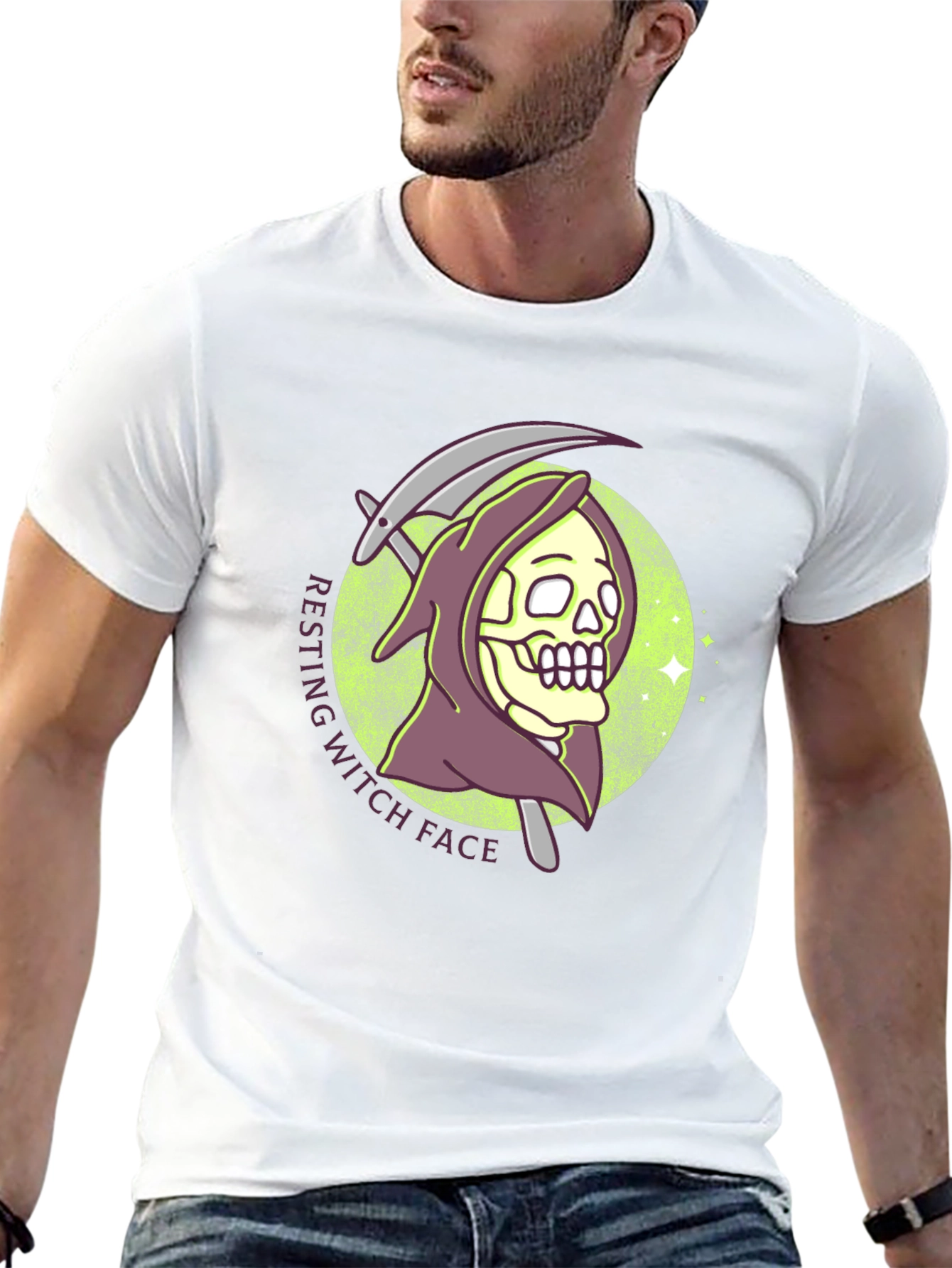 Resting Witch Face Graphic T-Shirt