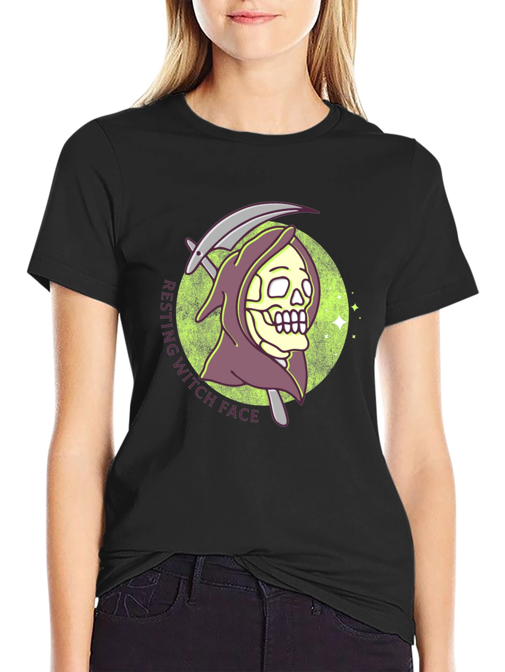Resting Witch Face Graphic T-Shirt