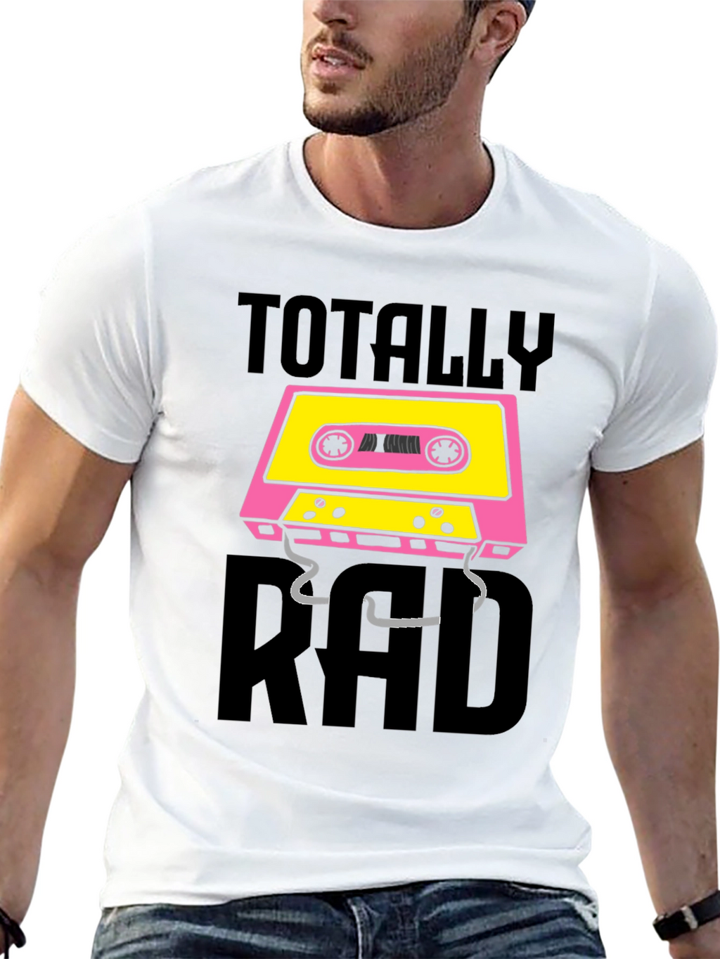 Totally Rad Cassette Tape Graphic T-Shirt