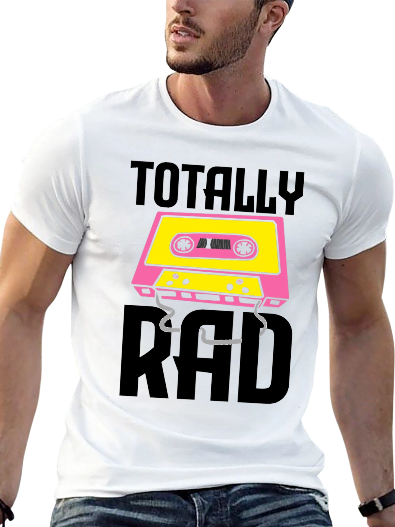 Totally Rad Cassette Tape Graphic T-Shirt