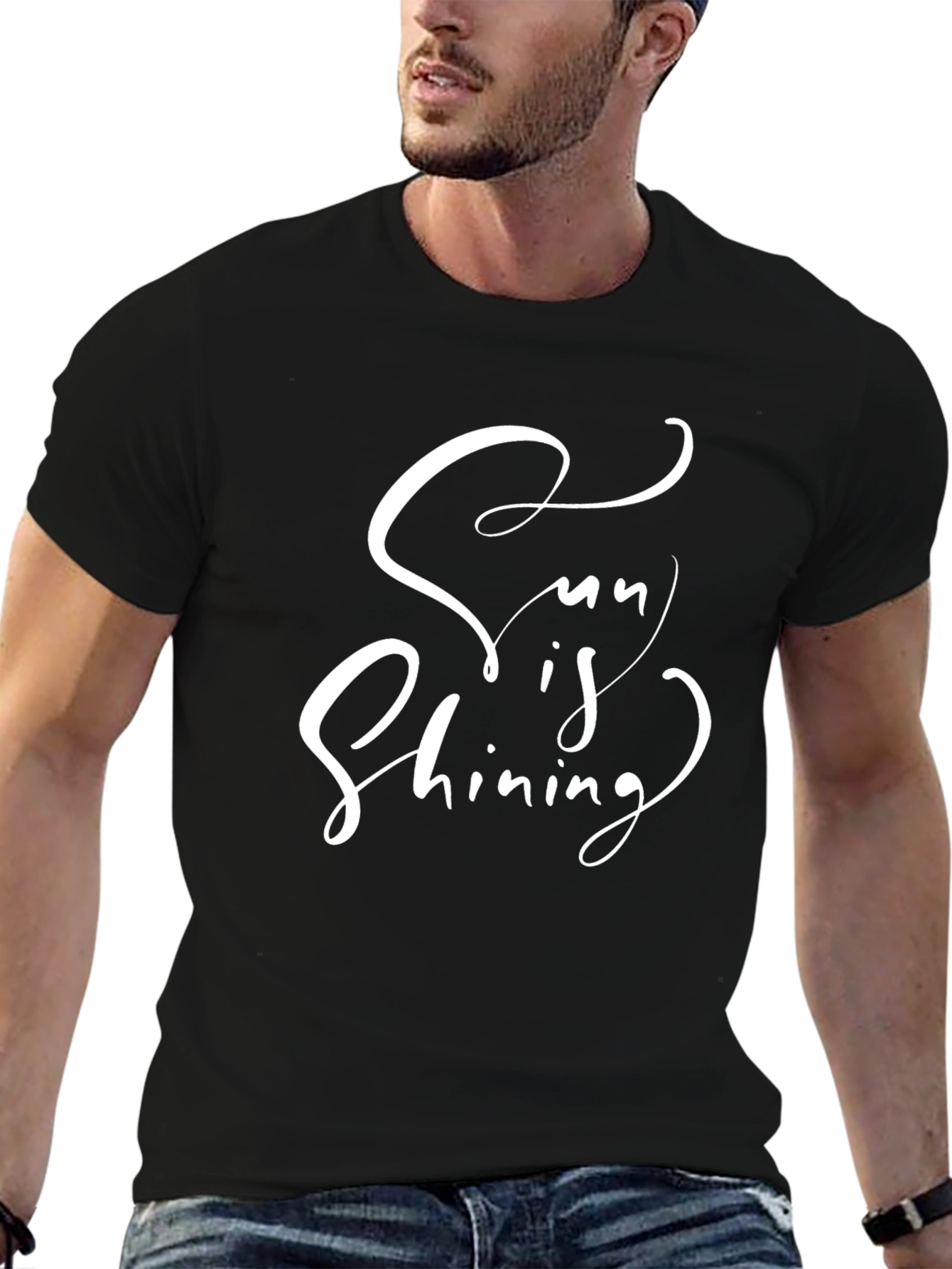 Sun is Shining Black Graphic Tee