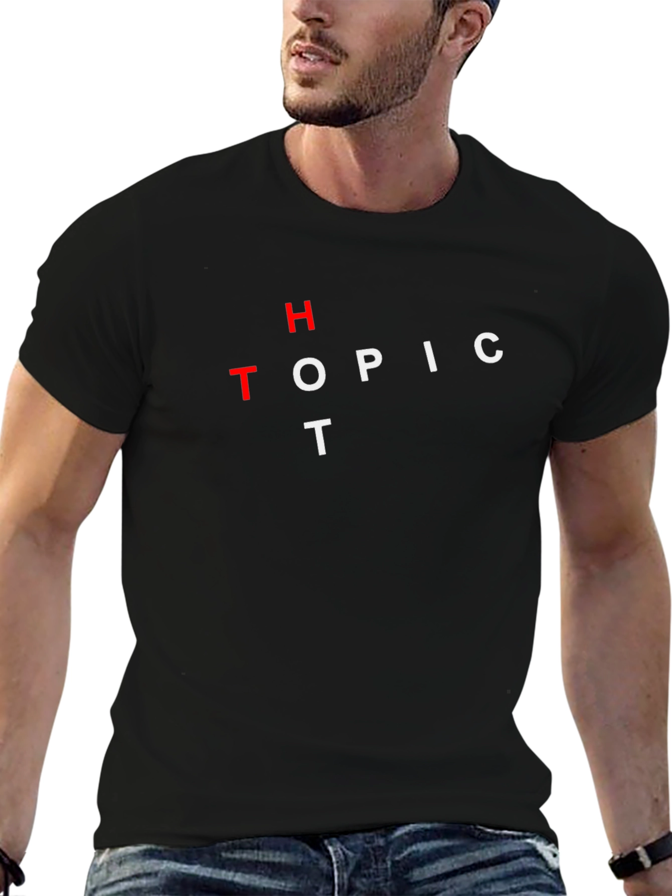 Hot Topic Black Graphic Tee - Mens Fashion