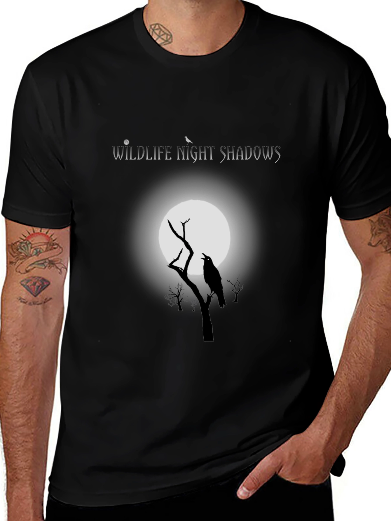 Wildlife Night Shadows Graphic Tee - Raven Moon Design