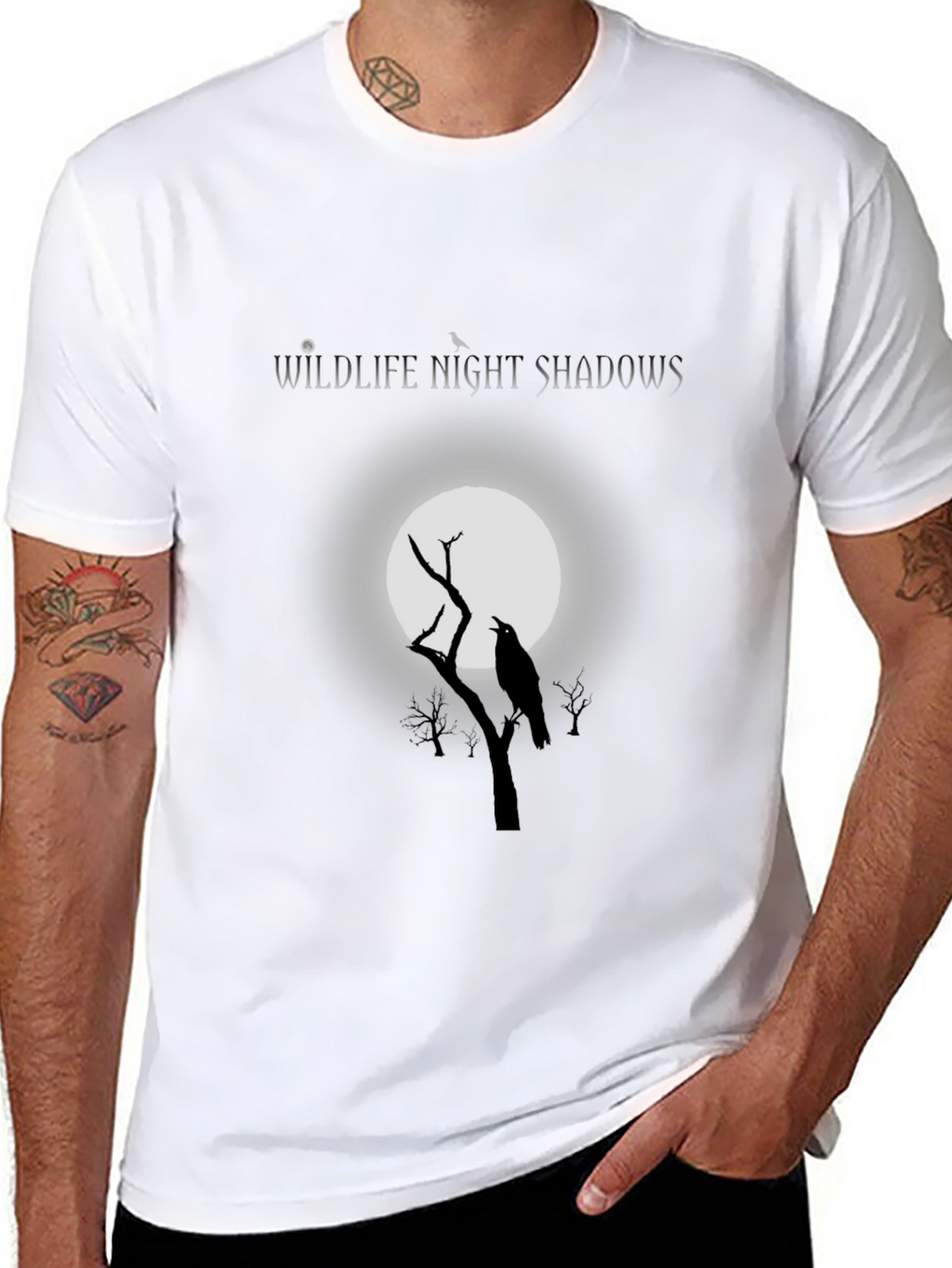 Wildlife Night Shadows Graphic Tee - Raven Moon Design