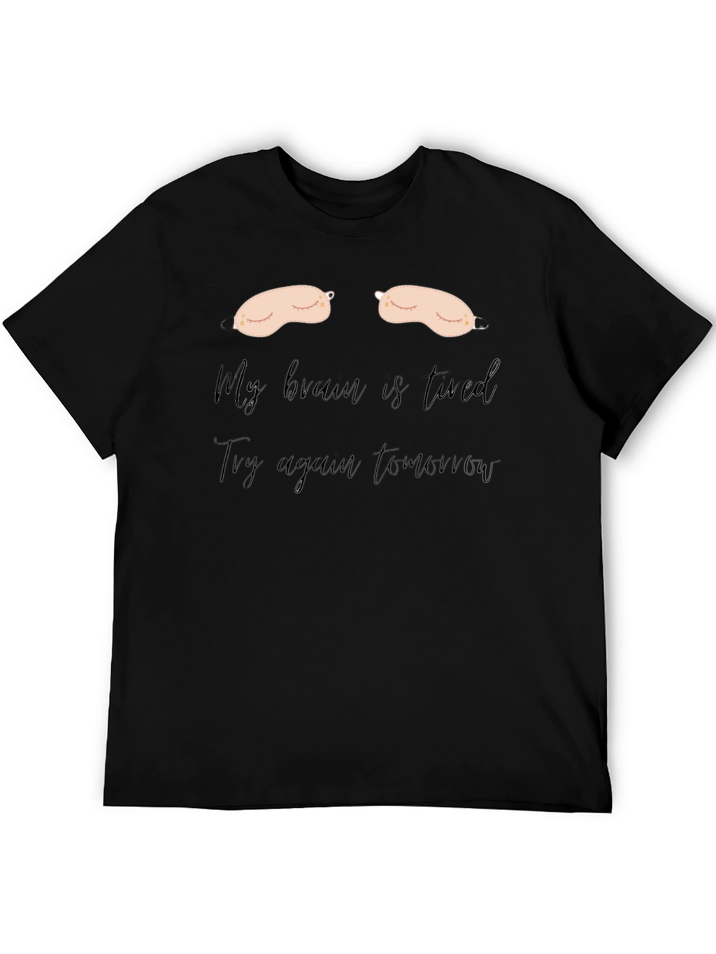 Funny Tired Brain Graphic T-Shirt