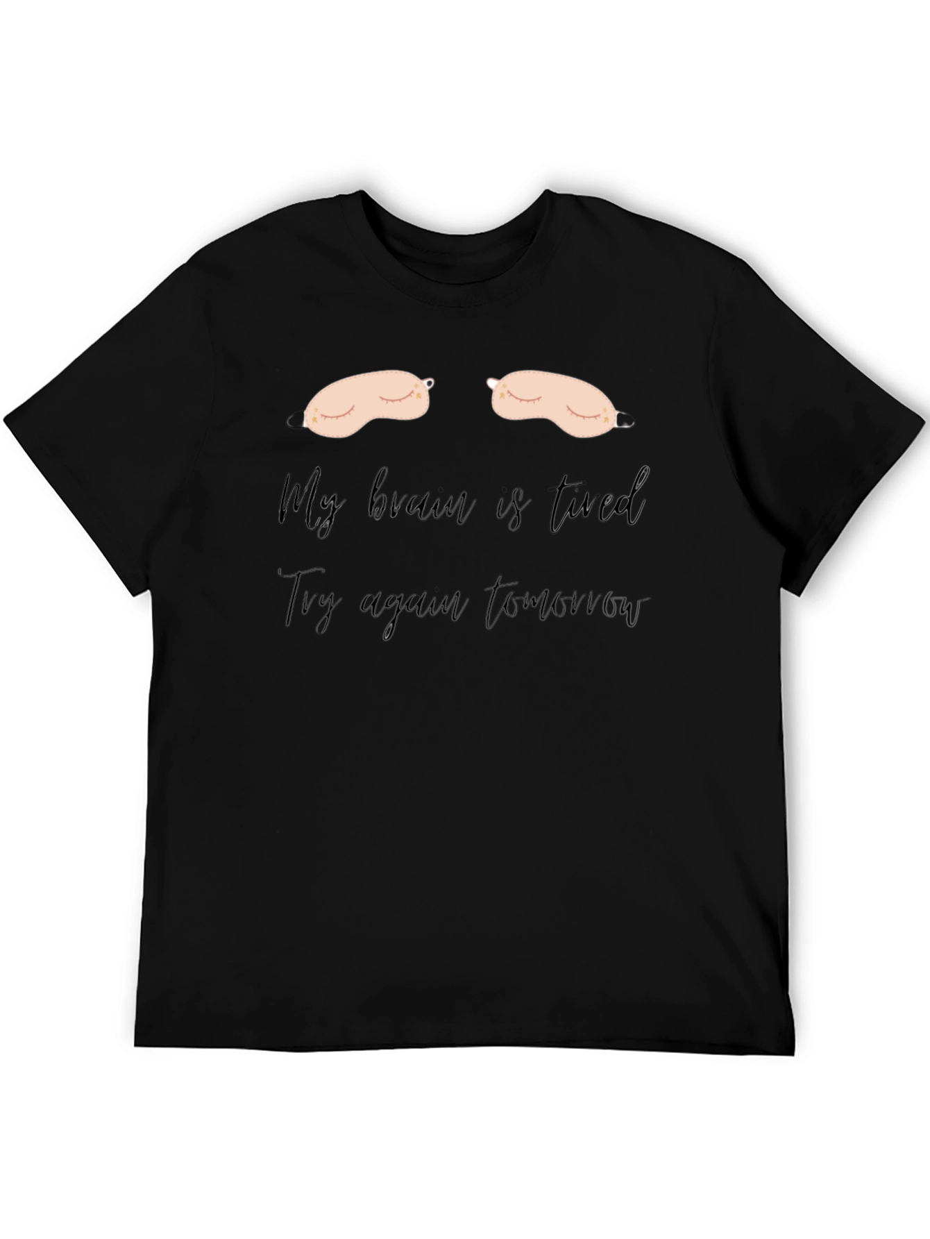 Funny Tired Brain Graphic T-Shirt
