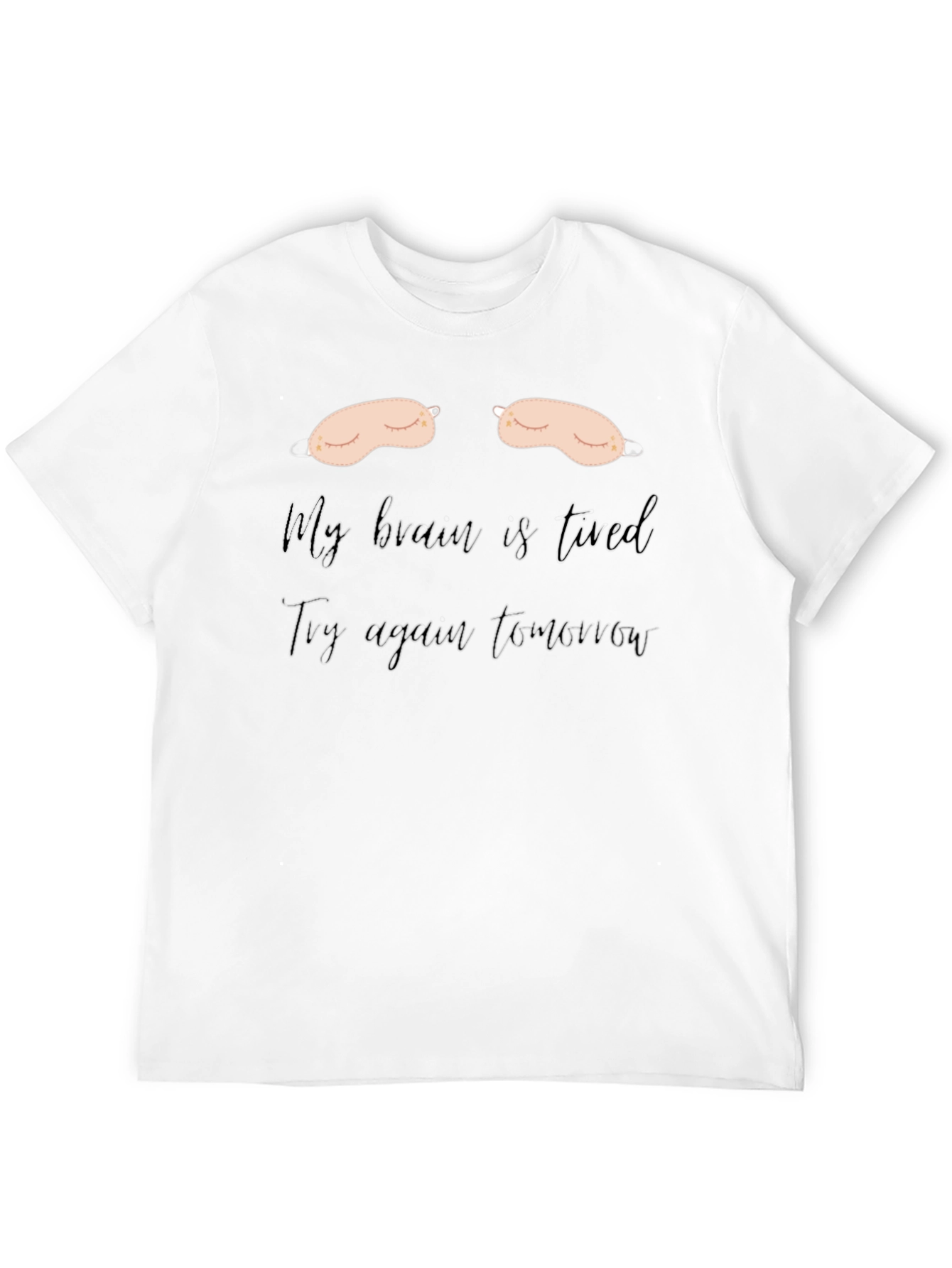 Funny Tired Brain Graphic T-Shirt