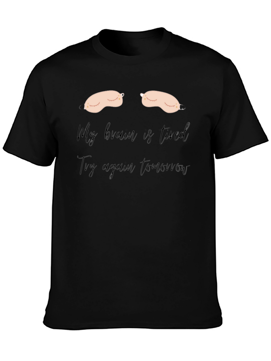 Funny Tired Brain Graphic T-Shirt