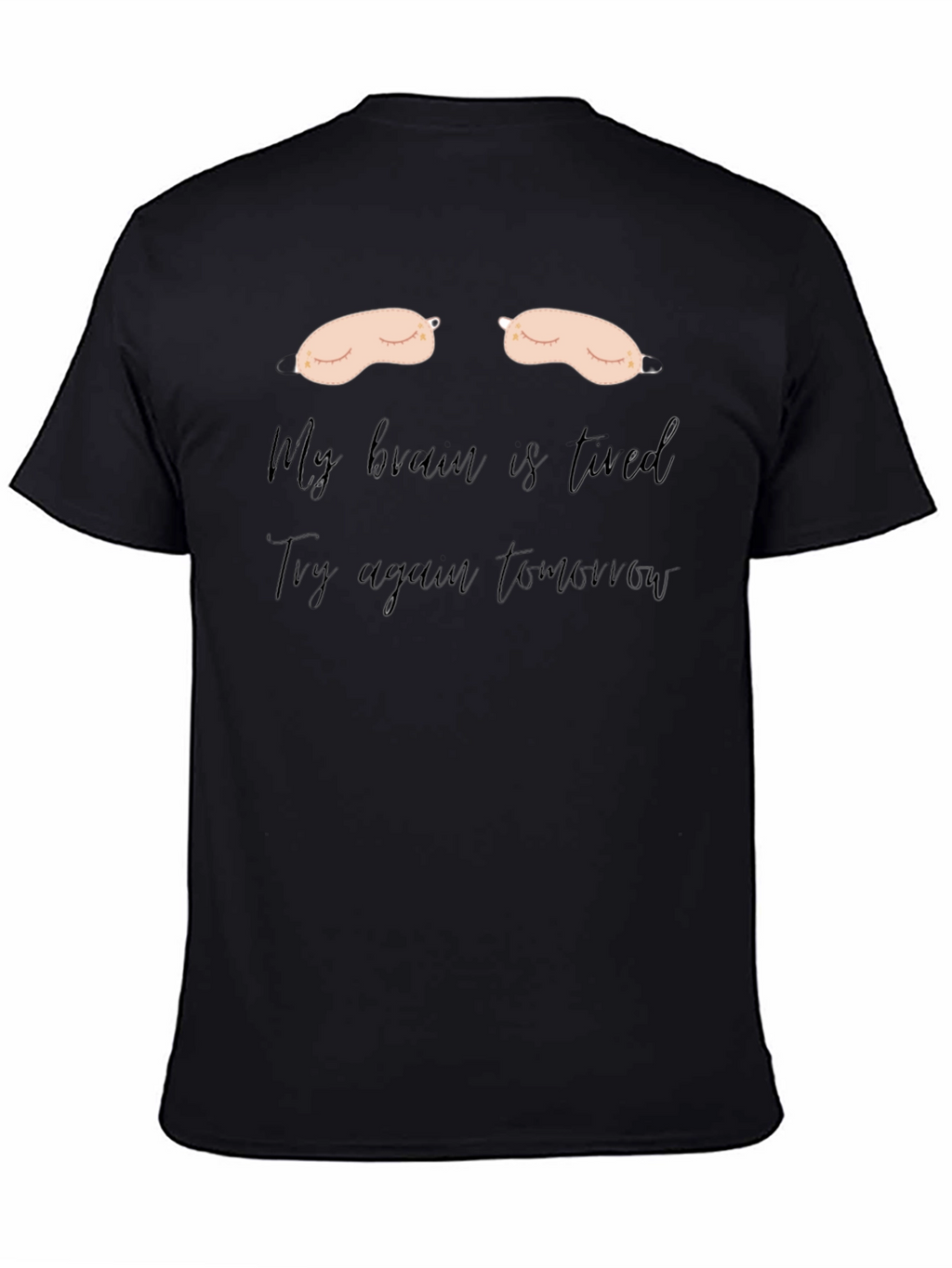 Funny Tired Brain Graphic T-Shirt