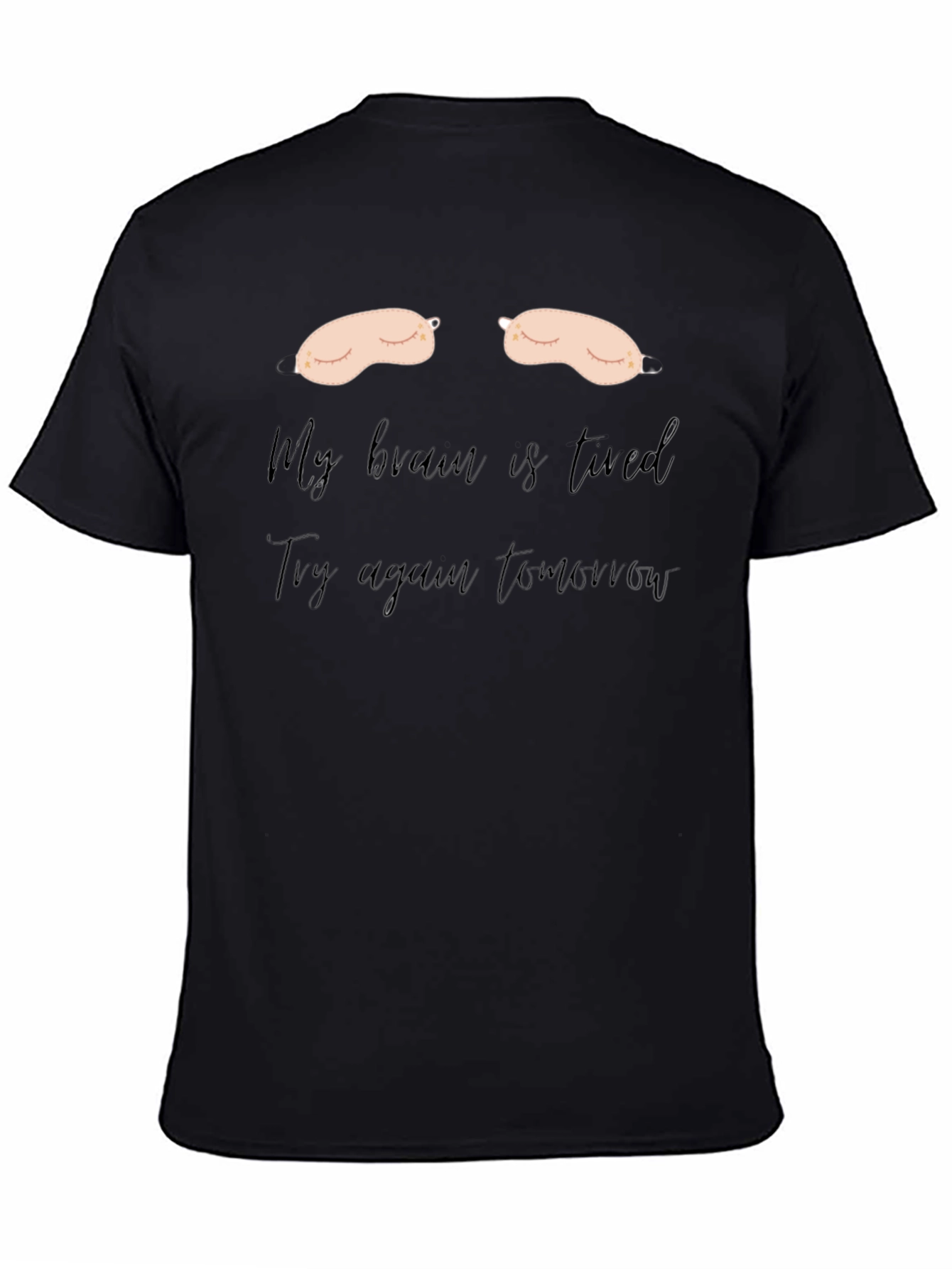 Funny Tired Brain Graphic T-Shirt