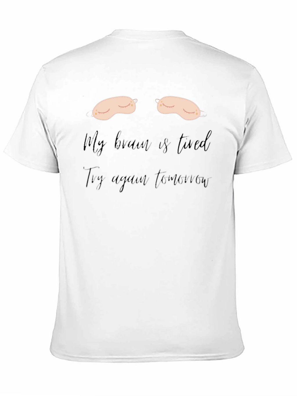 Funny Tired Brain Graphic T-Shirt