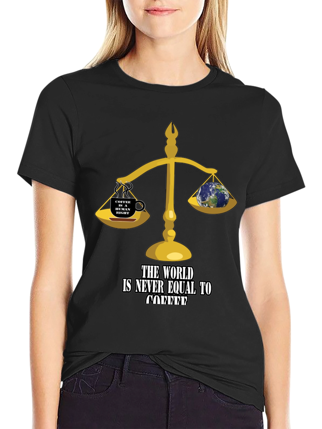 Coffee Lovers T-Shirt: The World Is Never Equal to Coffee!