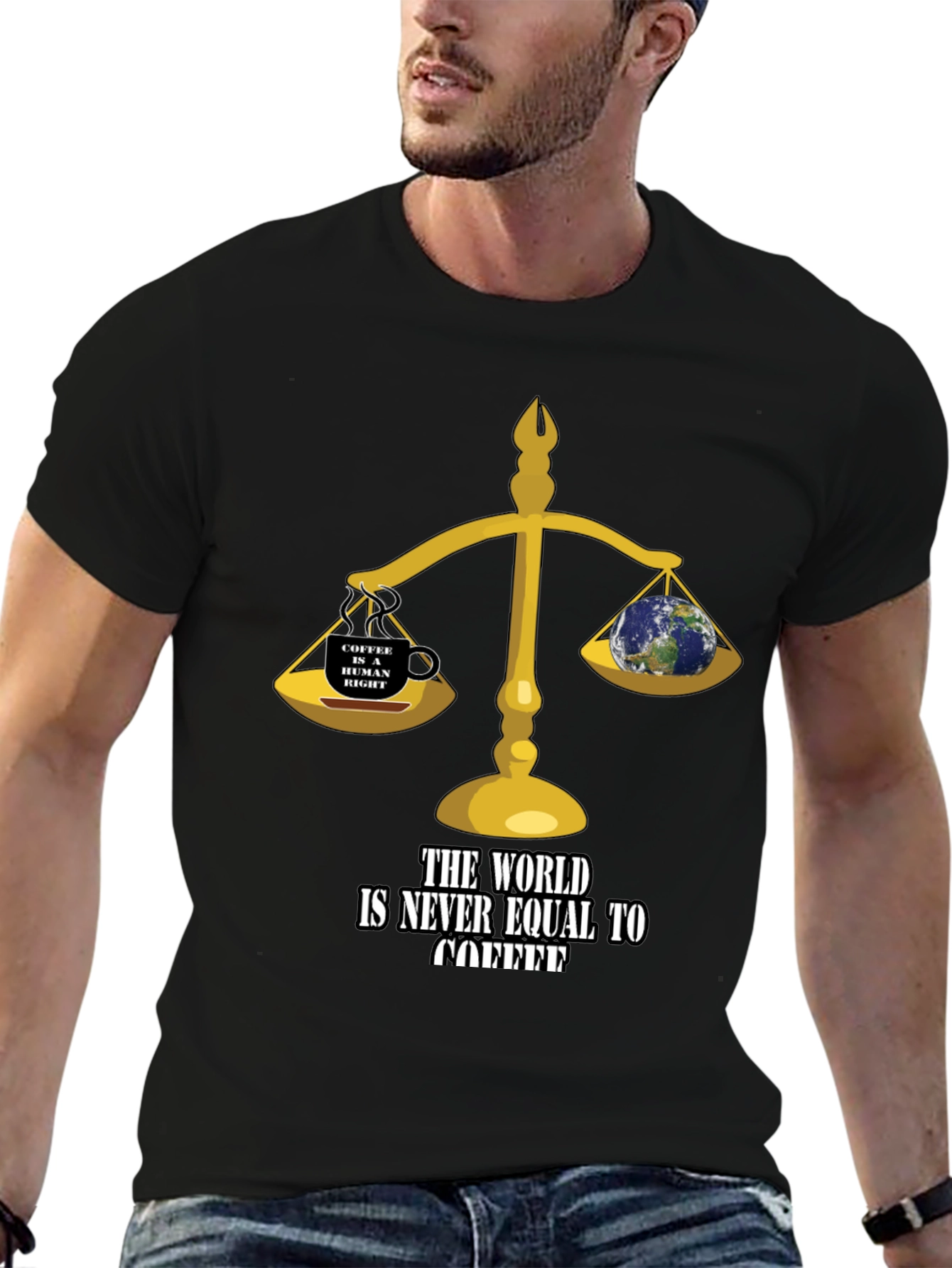 Coffee Lovers T-Shirt: The World Is Never Equal to Coffee!