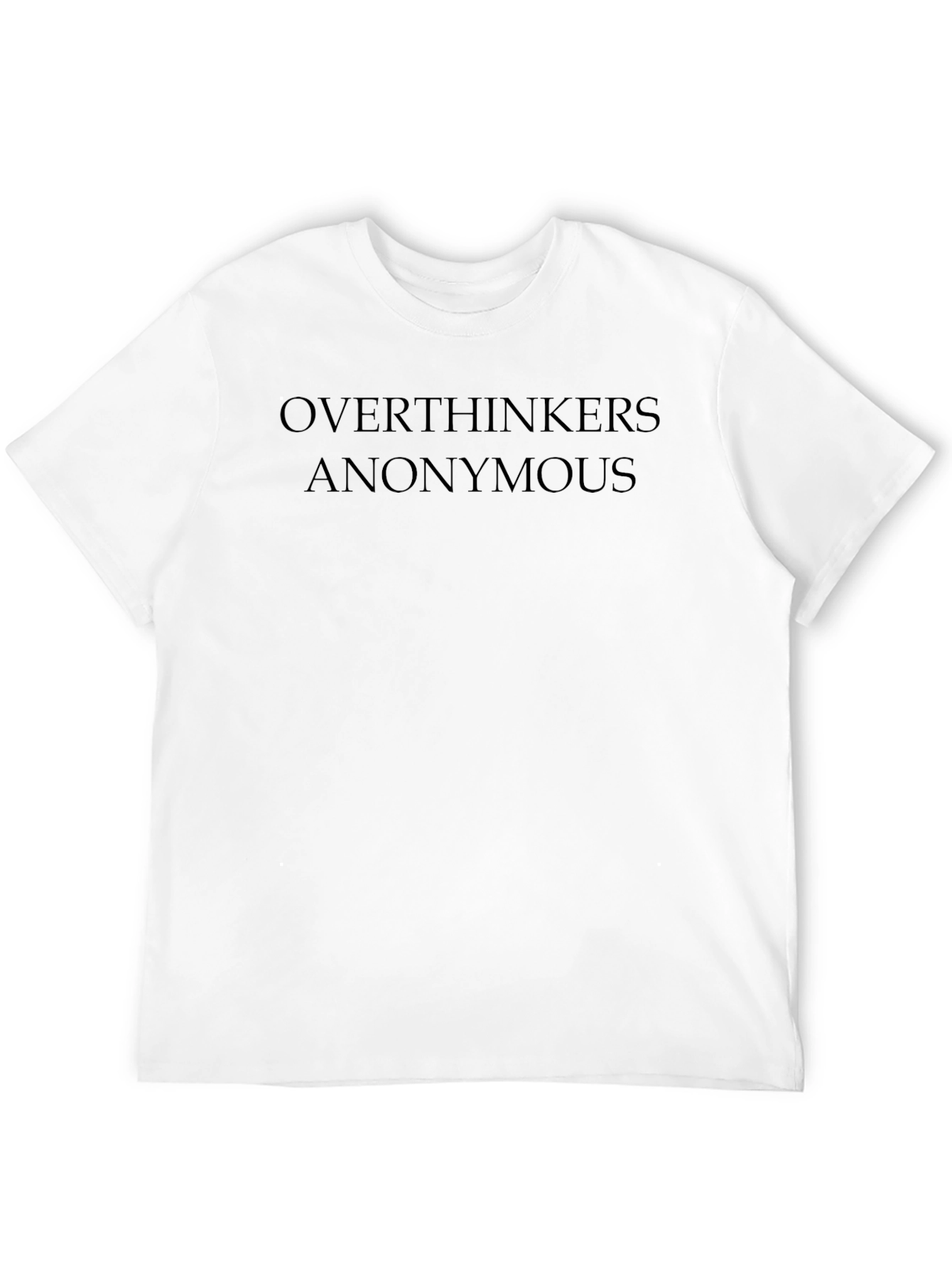 Overthinkers Anonymous Black T-Shirt