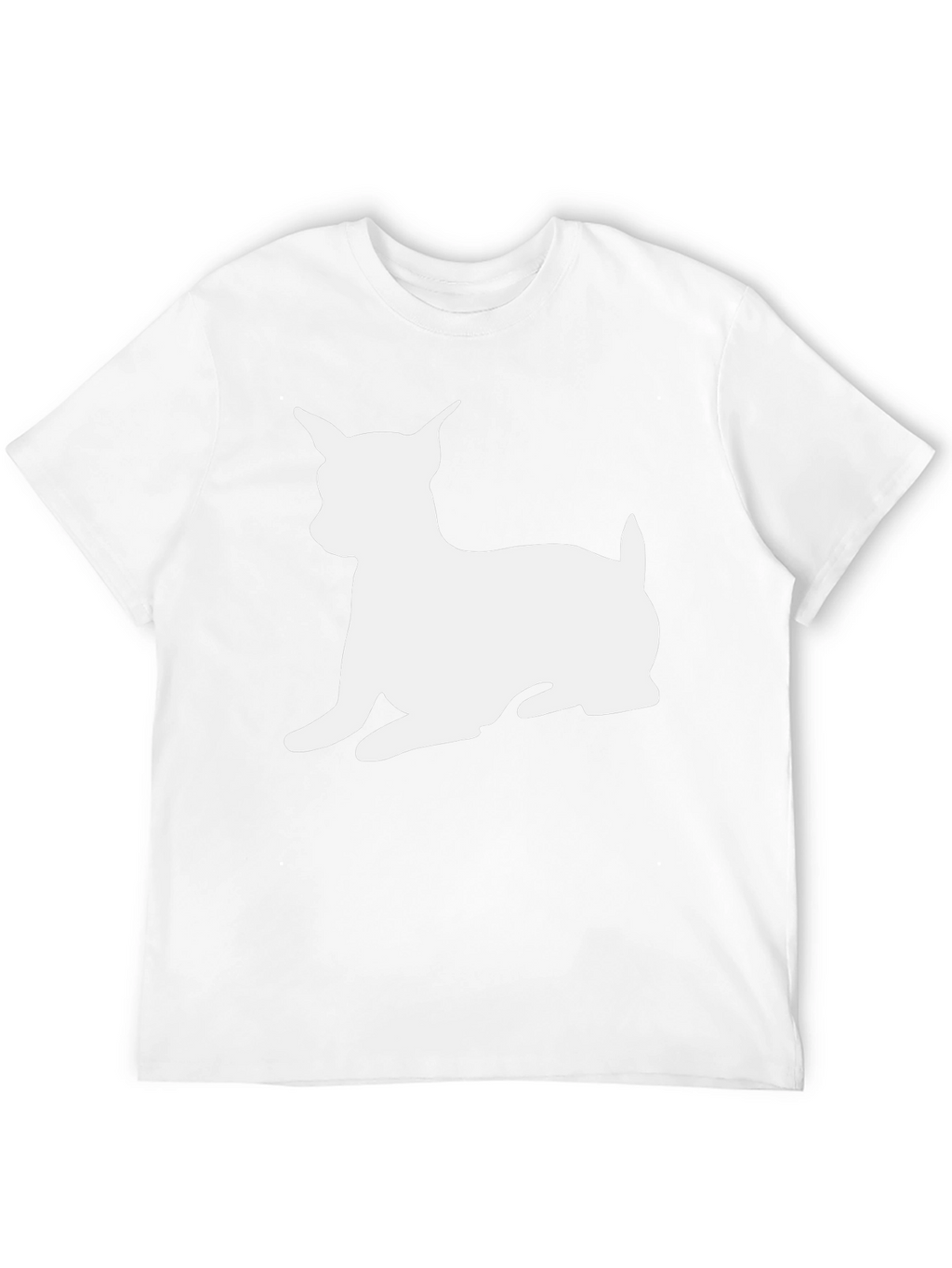 Dog Silhouette Graphic T-Shirt - Black