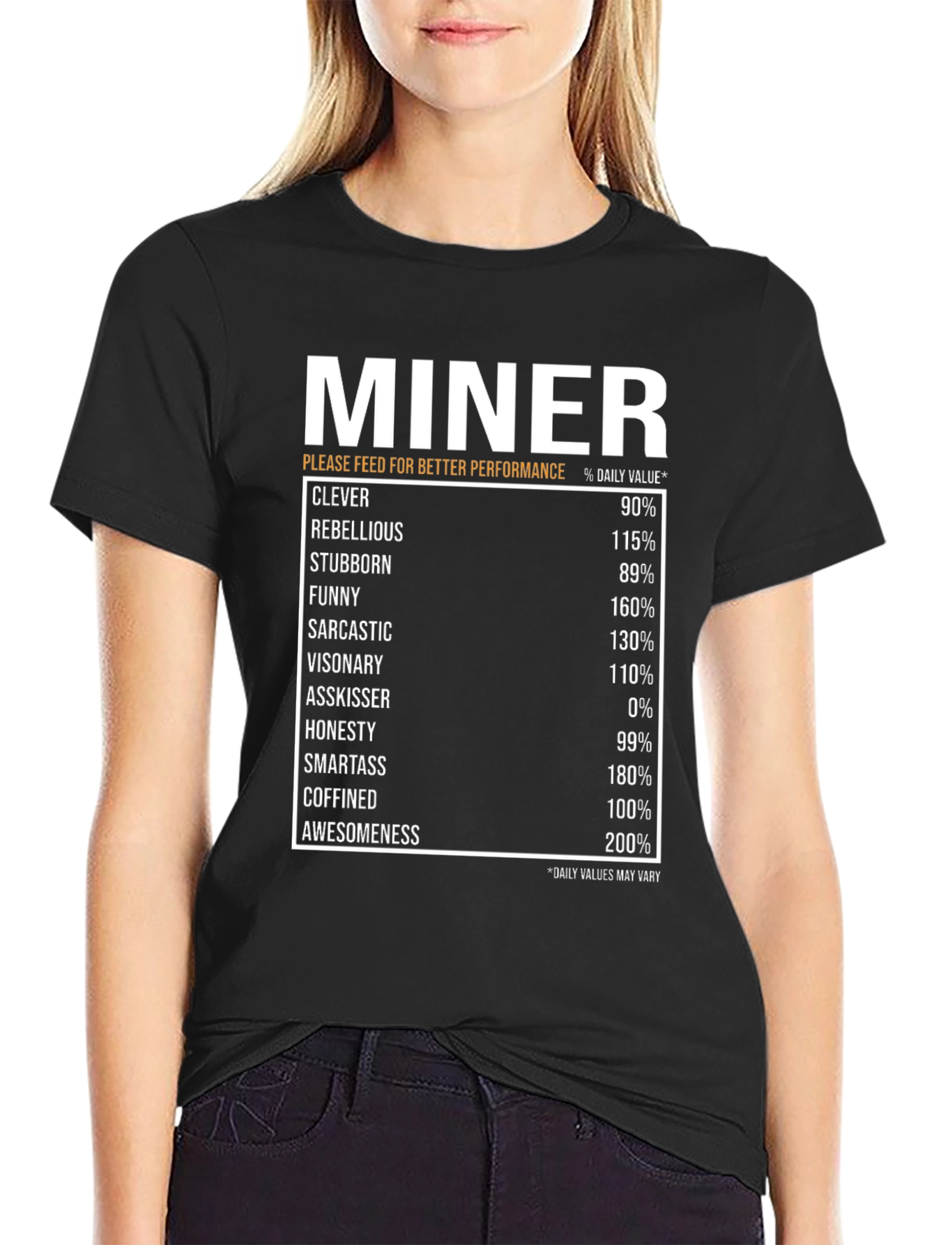 Miner Daily Value Black T-Shirt